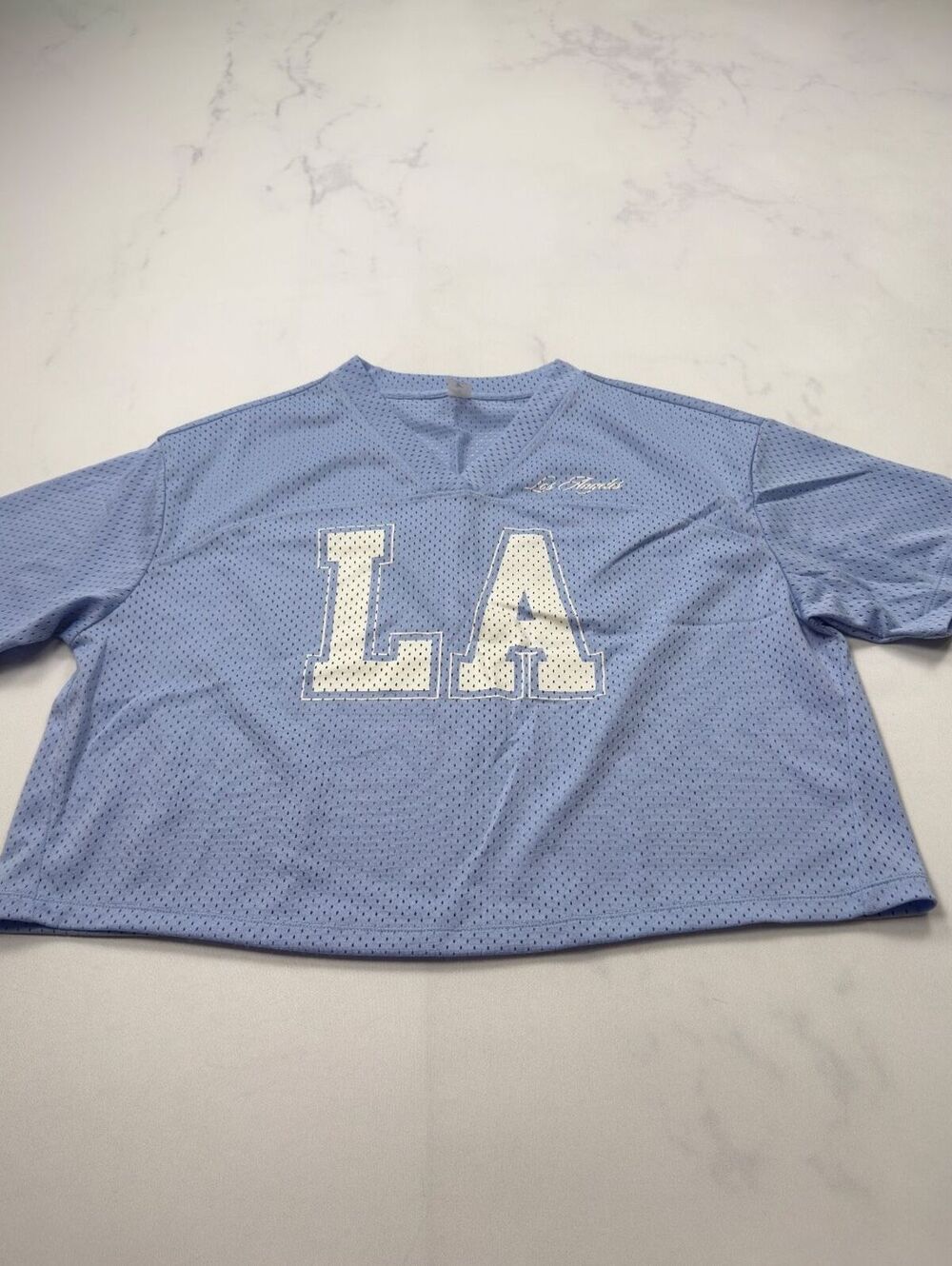 Old Navy LA T Shirt Light Blue 2000s Streetwear - Womens M